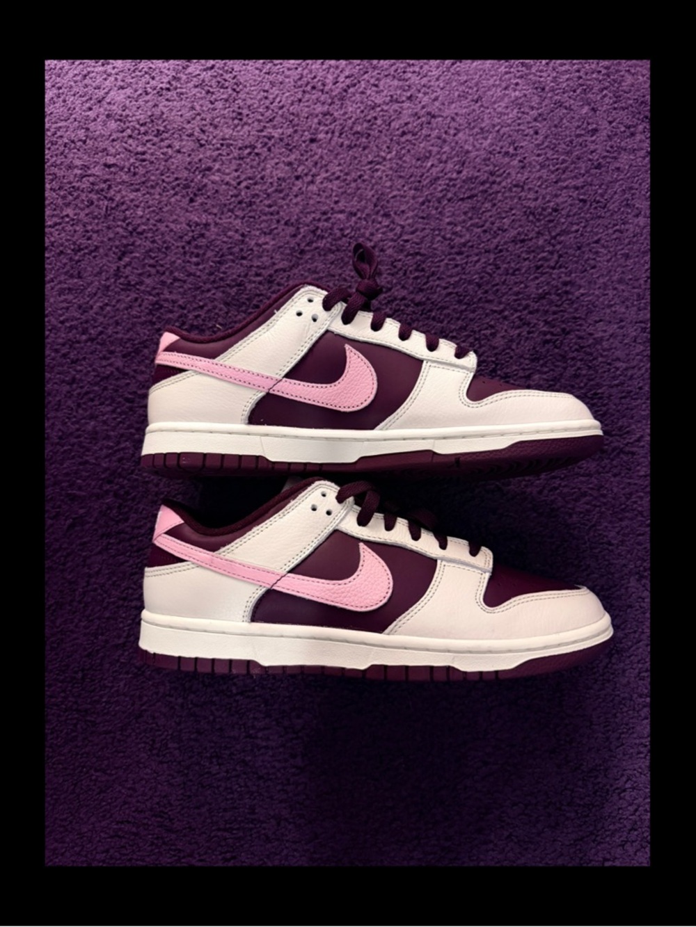 Nike Dunk Low Maroon and Cream Valentine’s Day edition!